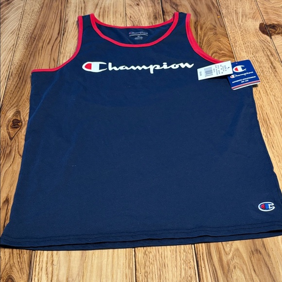 Champion Dark Blue Tank with Red Accents NWT - Picture 1 of 8